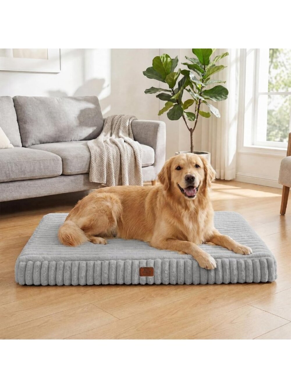 Cozy Waterproof Orthopedic Dog Bed for Large Dogs, Non-Slip, Washable Cover